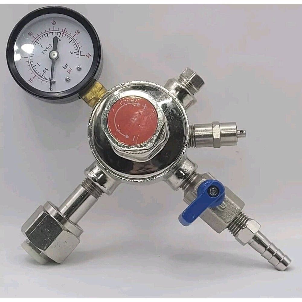 Danby CO2 Regulator Pressure Gauge Stainless Steel Beer Keg Read Description